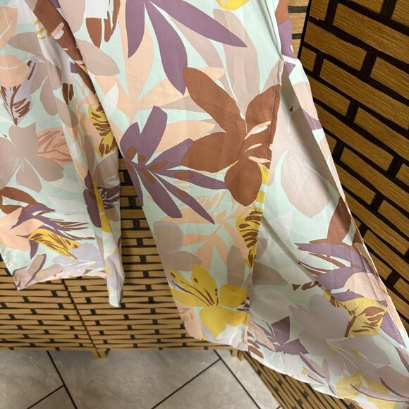 Cupshe Liliana Leafy Elastic Waisted Pants Size Small - Picture 6 of 9